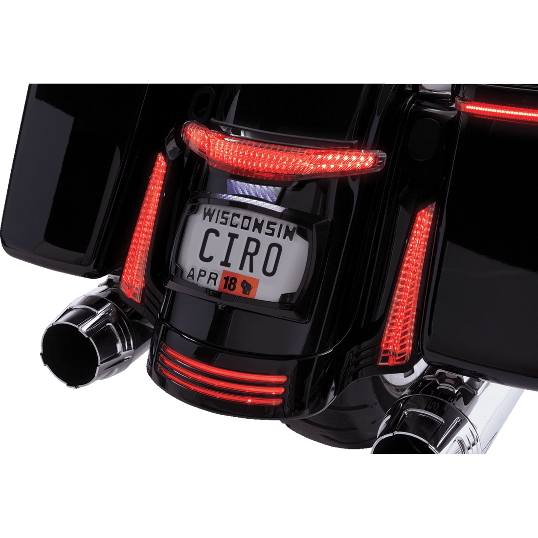 CIRO Taillight/License Plate Holder Black