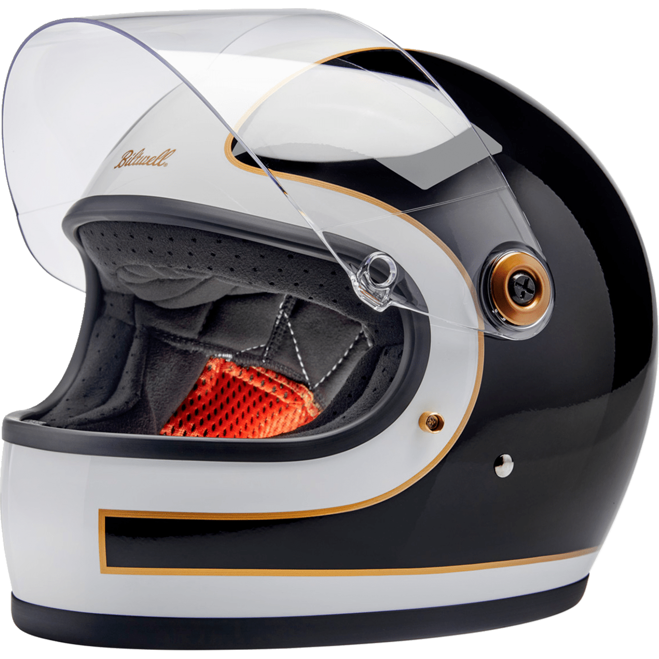 BILTWELL Gringo S Helmet Gloss White/Black Tracker XS 1003566501