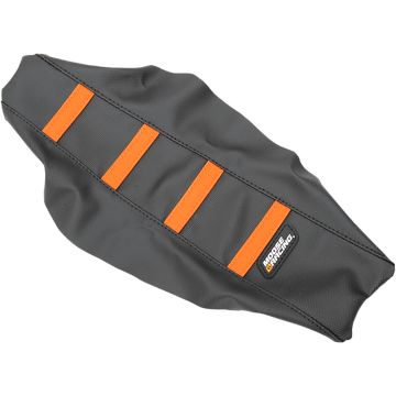 MOOSE RACING Ribbed Seat Cover Black Cover/Orange Ribs KTM