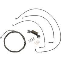 LA CHOPPERS Handlebar Cable/Brake Line Kit Stock Ape Hanger Handlebars Stainless Steel LA8056KT08