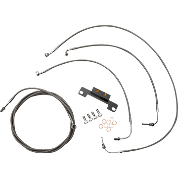 LA CHOPPERS Handlebar Cable/Brake Line Kit Stock Ape Hanger Handlebars Stainless Steel LA8056KT08