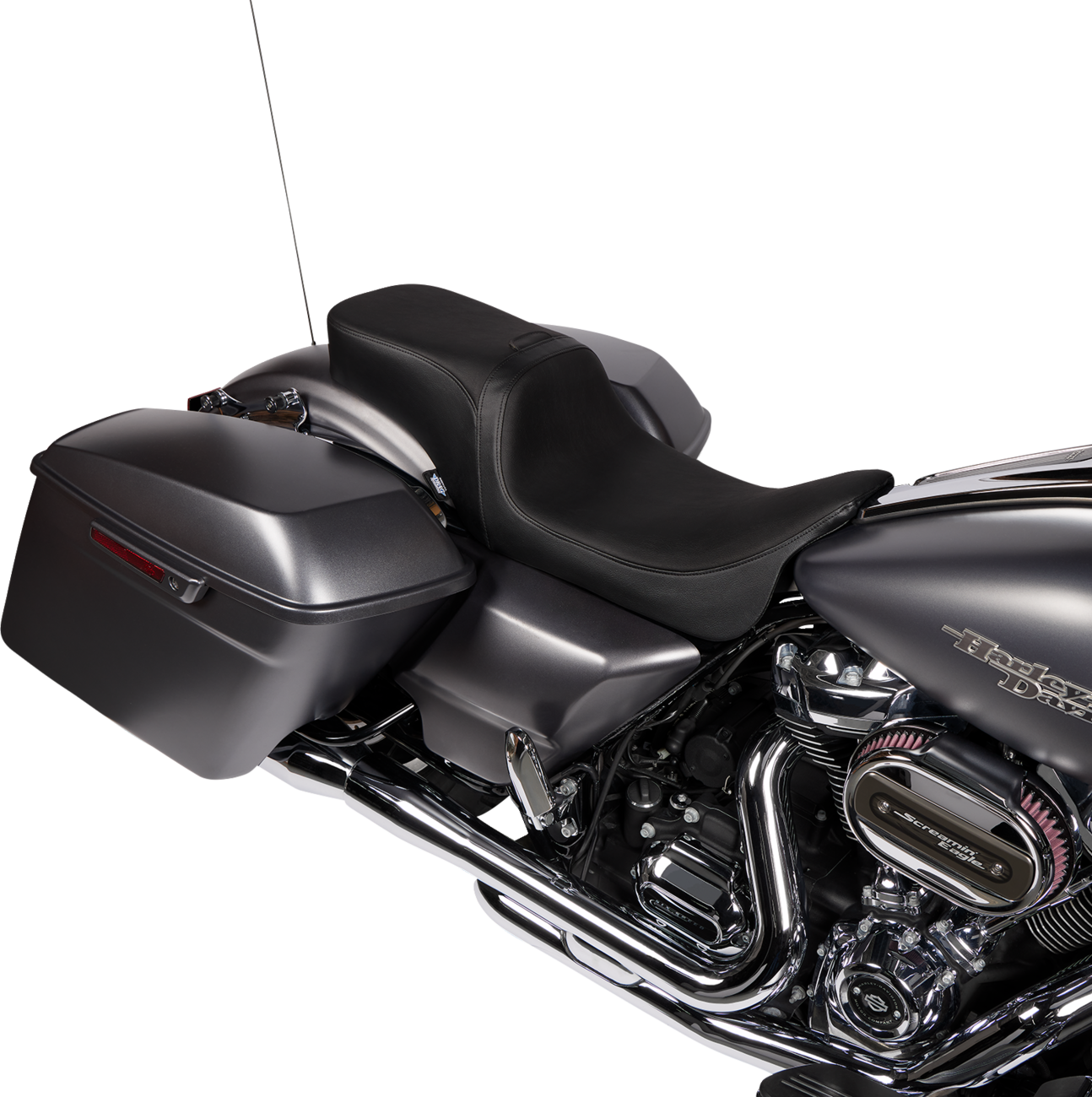 DRAG SPECIALTIES Predator 2-Up Seat Vinyl Smooth w/o Backrest FLH/FLTR '08-'23