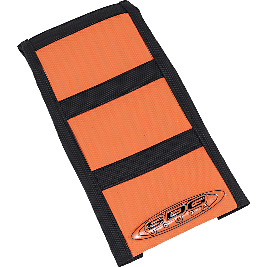 SDG 6-Ribbed Seat Cover Black Ribs/Orange Top/Black Sides