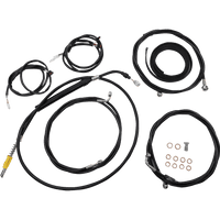 LA CHOPPERS Cable Kit 18" 20" Handlebars ABS Black LA8056KT319B