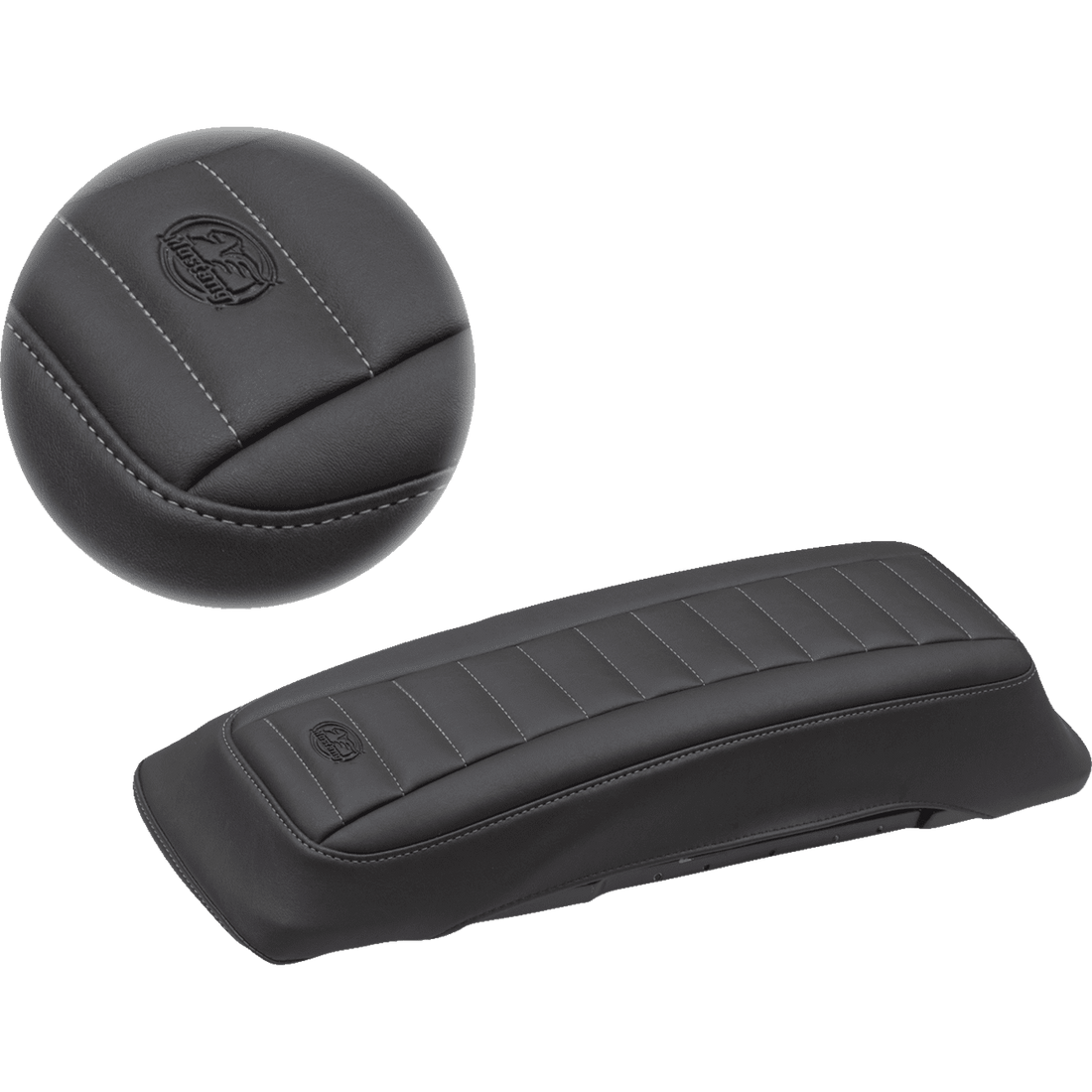 MUSTANG Saddlebag Lid Covers Black/Gunmetal Gray '93-'13 FL 77637GM