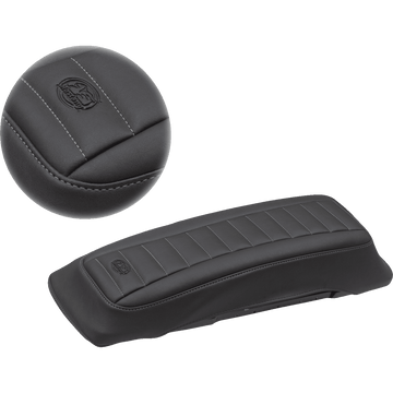 MUSTANG Saddlebag Lid Covers Black/Gunmetal Gray '93-'13 FL 77637GM