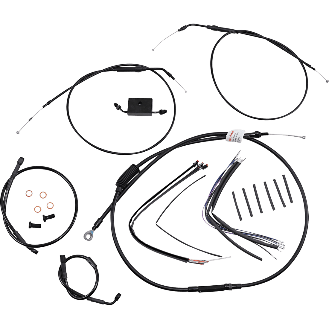 BURLY BRAND Handlebar Cable and Brake Line Kit Extended Sportsters 14" T-Bar Handlebars ABS B301267