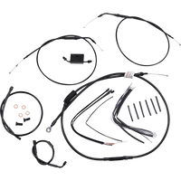 BURLY BRAND Handlebar Cable and Brake Line Kit Extended Sportsters 14" T-Bar Handlebars ABS B301267