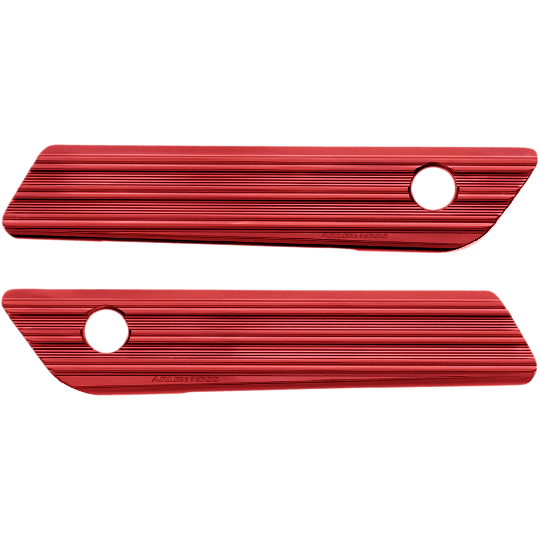 ARLEN NESS Saddlebag Latch Covers Red 03616