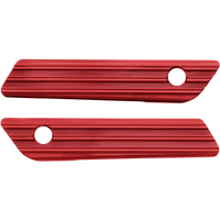 ARLEN NESS Saddlebag Latch Covers Red 03616