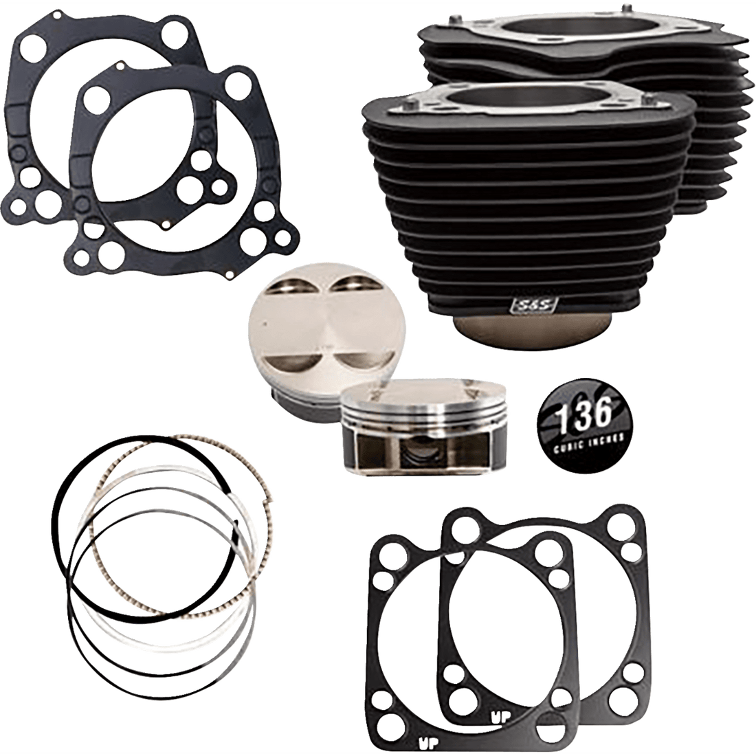 S&S CYCLE 136" Big Bore Cylinder Kit Black M8