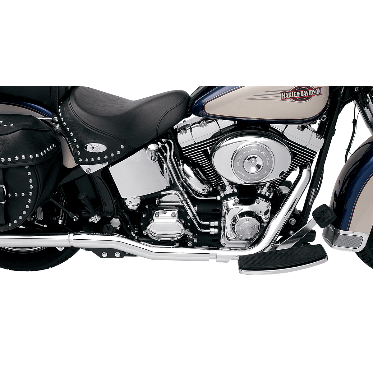 BASSANI XHAUST Tru Dual Exhaust '86-'06 Softail SFT211