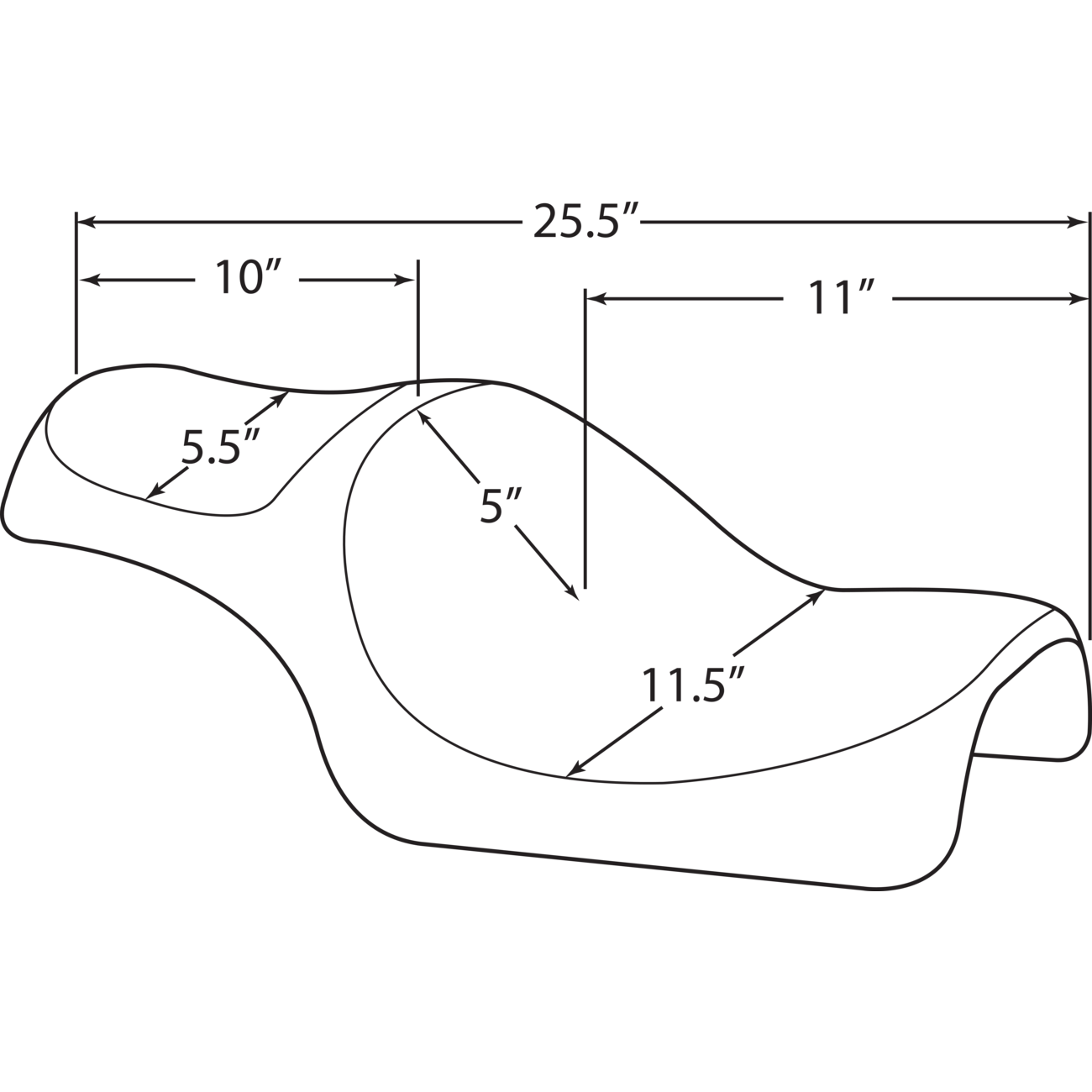 DRAG SPECIALTIES Caballero Seat Diamond Stitch XL '04-'22