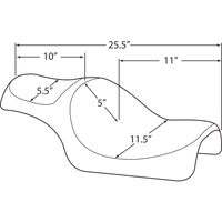 DRAG SPECIALTIES Caballero Seat Diamond Stitch XL '04-'22