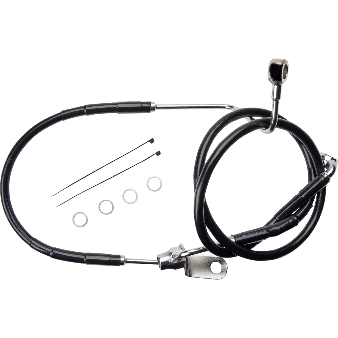 DRAG SPECIALTIES Brake Line Rear Non-ABS Black