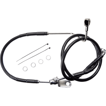 DRAG SPECIALTIES Brake Line Rear Non-ABS Black