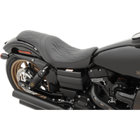 DRAG SPECIALTIES Predator Seat Flame Stitched Dyna '06-'17