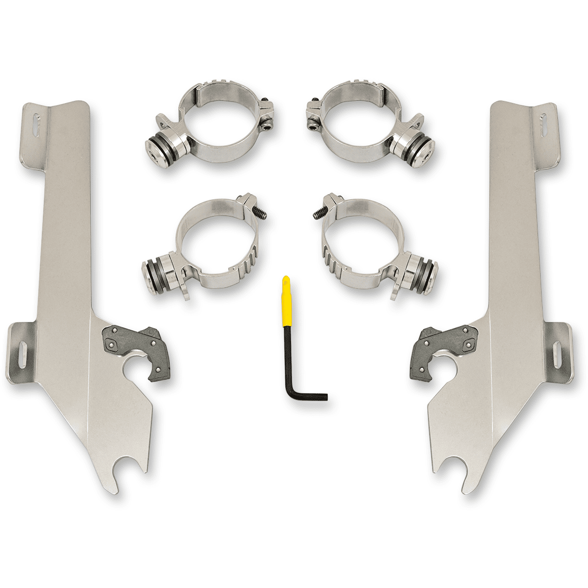 MEMPHIS SHADES Batwing Trigger Lock Mounting Kit Kingpin Polished MEK1927