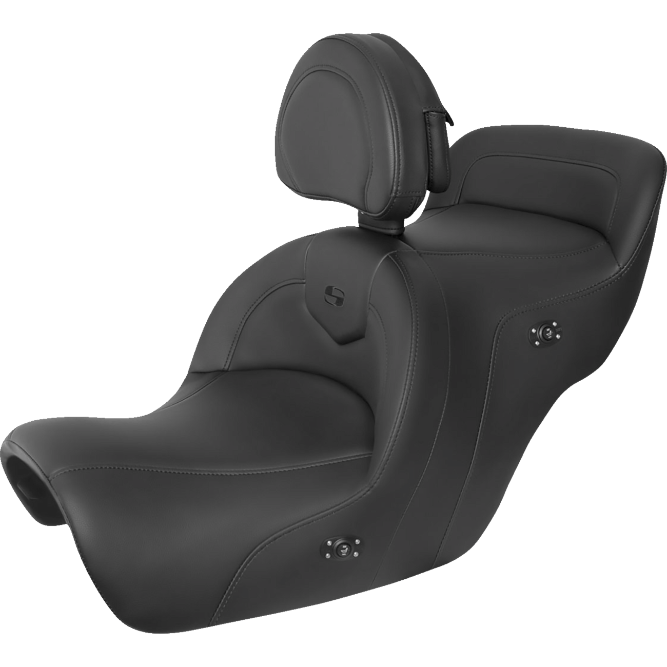 SADDLEMEN Heated Roadsofa™ Seat Includes Backrest Black H8807187BRHCT