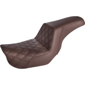 SADDLEMEN Step-Up Seat Front Lattice Stitch Brown FXD 80604172BR