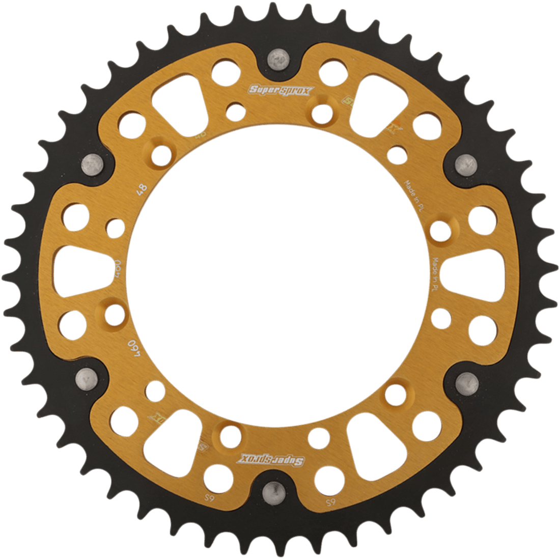 SUPERSPROX Stealth Rear Sprocket 48 Tooth Gold Kawasaki/Suzuki RST46048GLD