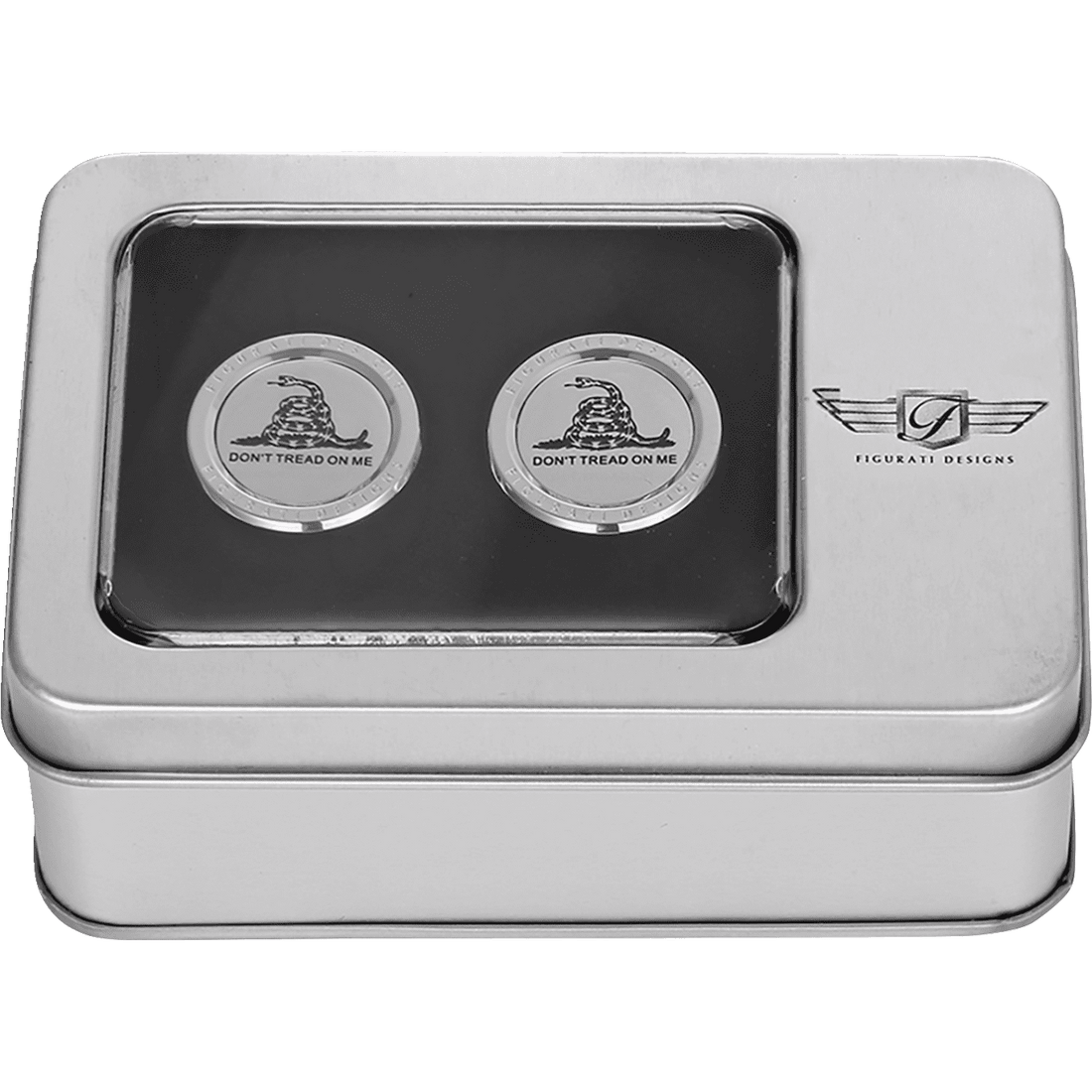 FIGURATI DESIGNS Docking Hardware Covers Don't Tread On Me Short Stainless Steel FD40DC2530SS