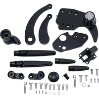 HAWG HALTERS Forward Control '14+ FLH Black Anodized Standard Folding Rubber Inlay Pegs Solid Lever FCKF14ASFR