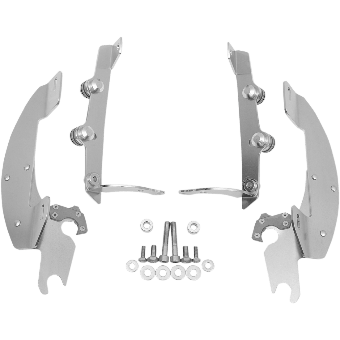 MEMPHIS SHADES Batwing Trigger Lock Mounting Kit Aero Polished MEK1908