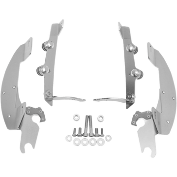 MEMPHIS SHADES Batwing Trigger Lock Mounting Kit Aero Polished MEK1908