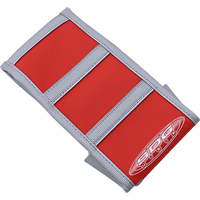 SDG 6-Ribbed Seat Cover Grey Ribs/Red Top/Gray Sides