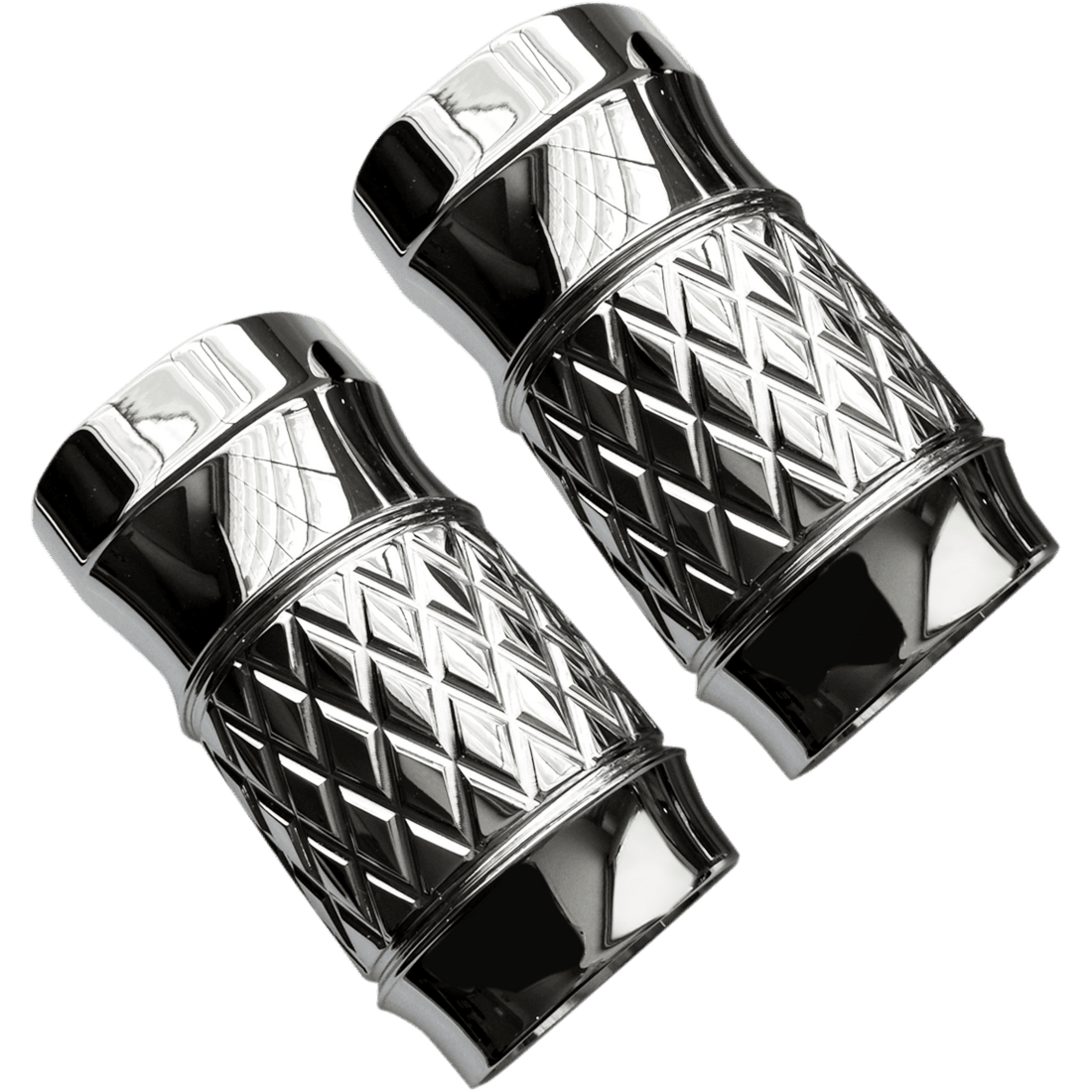 EDDIE TROTTA DESIGNS Fork Slider Covers Platinum-Cut Chrome TC963