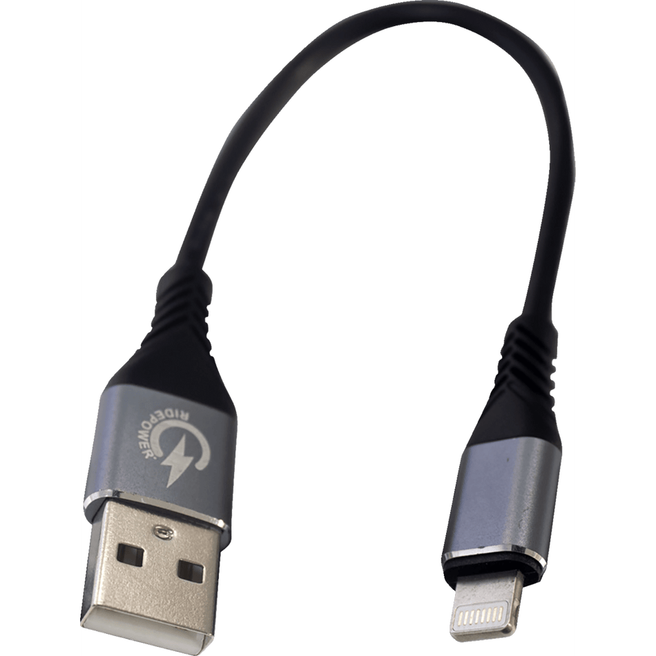 RidePower USB to Lightning Cable Charger Single-End 7-1/2"