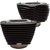 S&S CYCLE Cylinders 4.25" M8 Black Non-Highlighted Fins