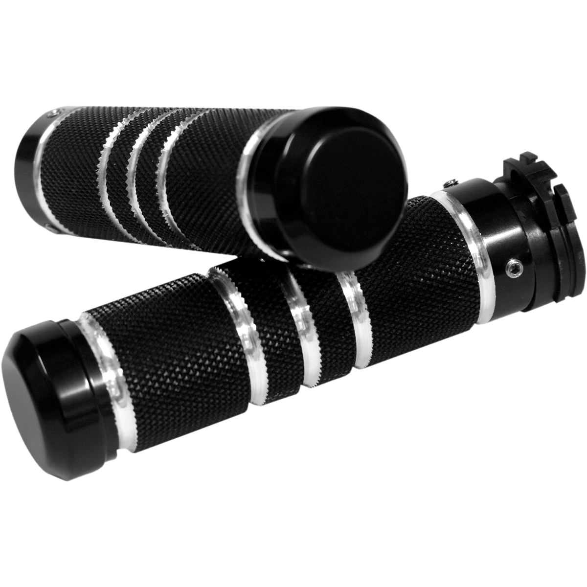 ACCUTRONIX Grips Knurled Grooved Black GR100KGN