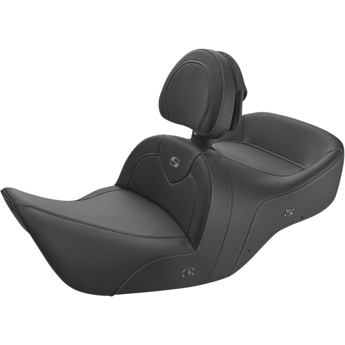 SADDLEMEN Heated Roadsofa™ Seat Carbon Fiber Includes Backrest Black GL H0107185BRHCT