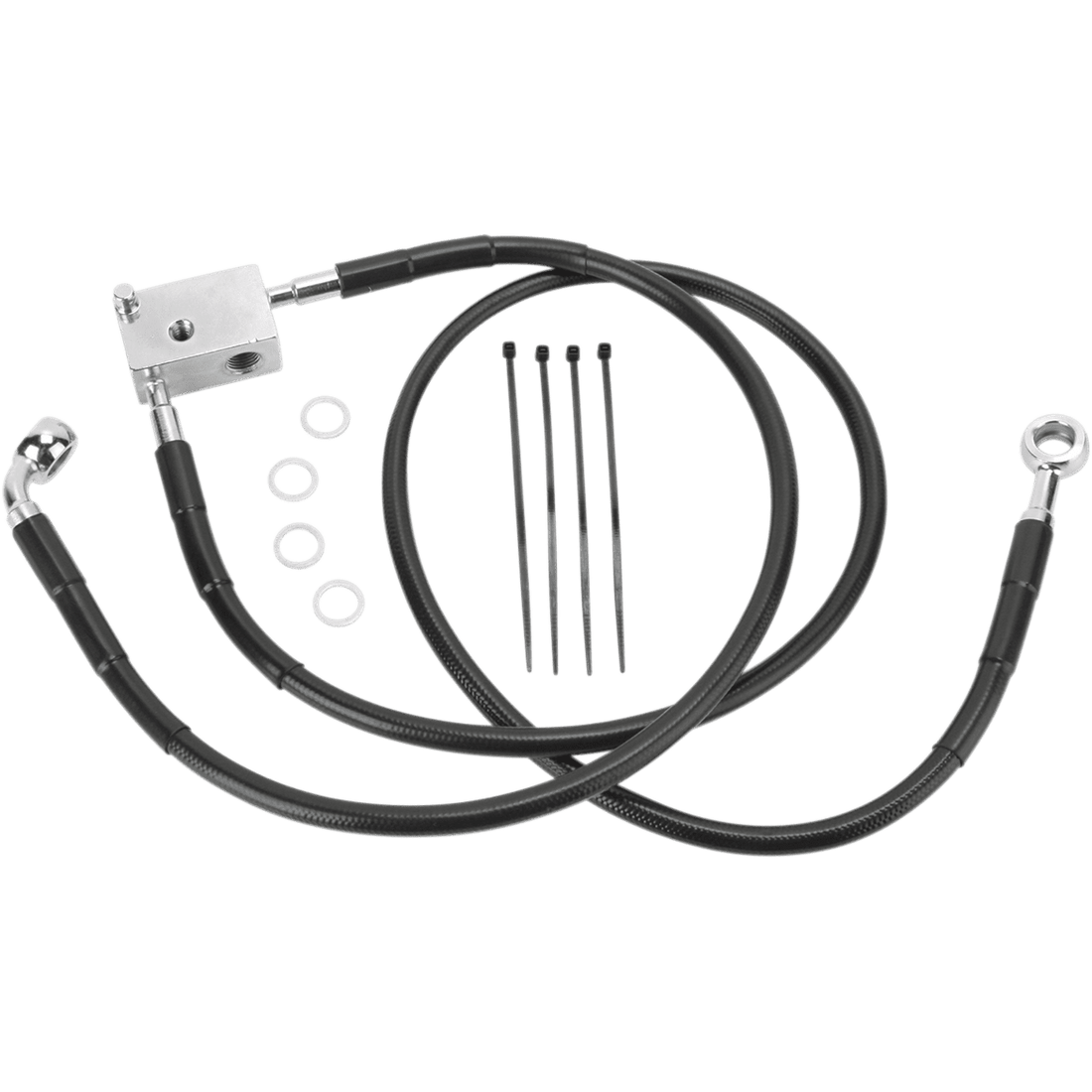 DRAG SPECIALTIES Brake Line Rear Black