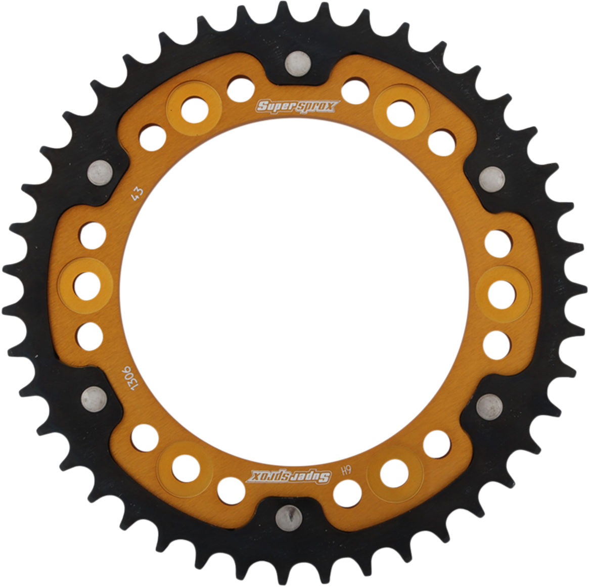 SUPERSPROX Stealth Rear Sprocket 43 Tooth Gold Honda RST130643GLD