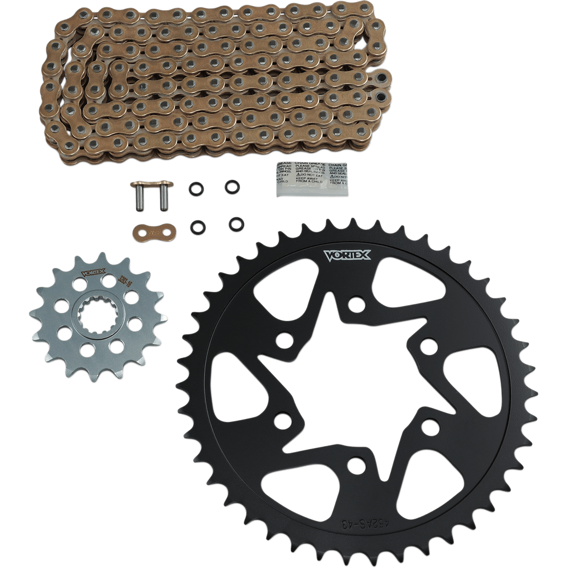 VORTEX Chain Kit Gold Kawasaki ZX-6R CKG6387