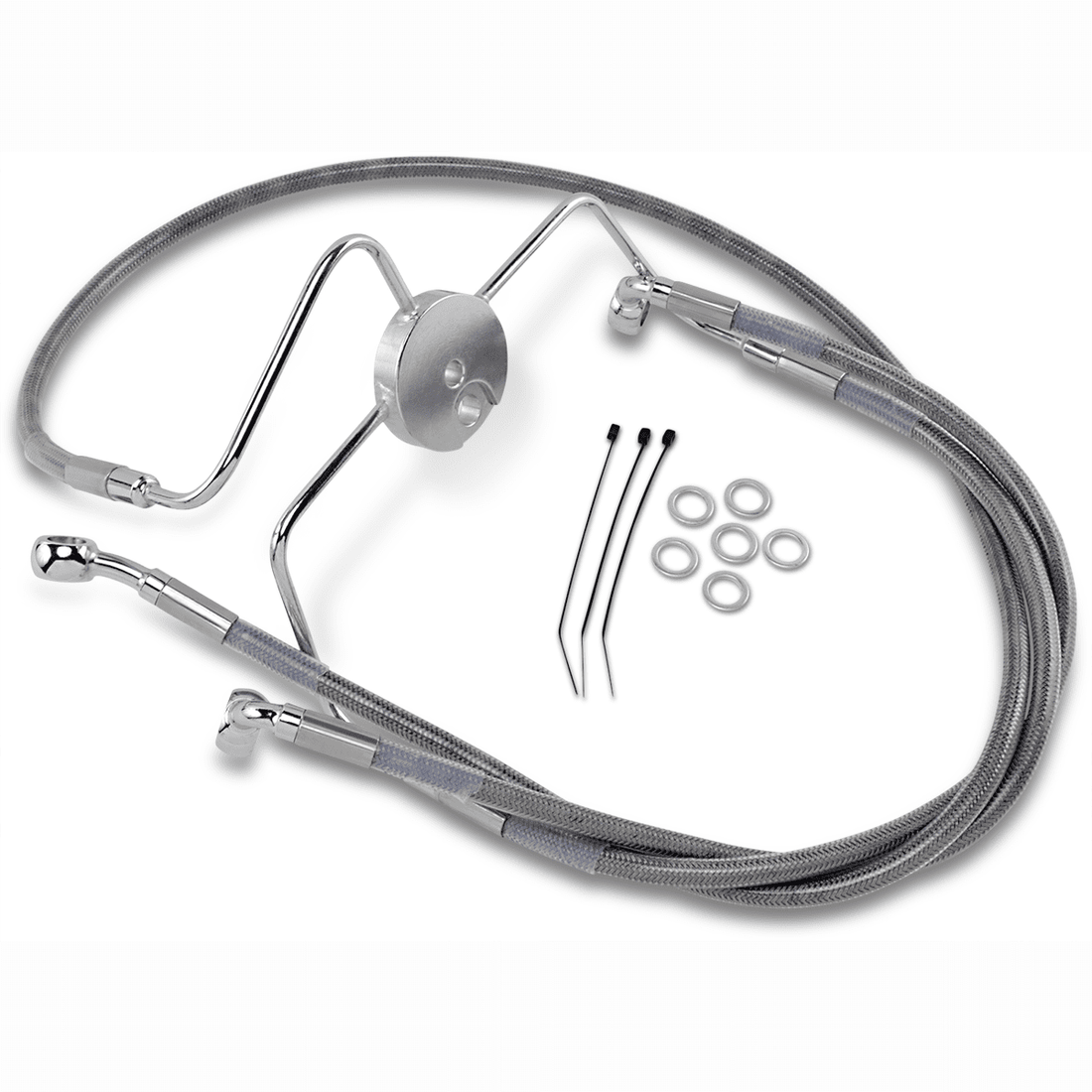 DRAG SPECIALTIES Brake Line Front +10" Stainless Steel