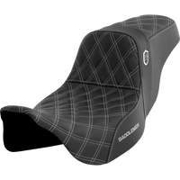 SADDLEMEN Pro Series SDC Performance Seat without Backrest Silver Stitch FLH/FLT '08-'23 SC80807SIL