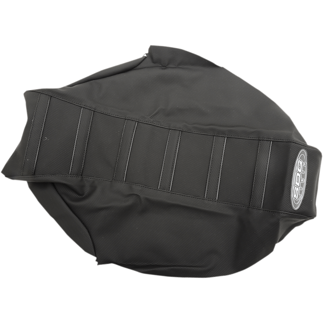 SDG 6-Ribbed Seat Cover Black Ribs/Black Top/Black Sides