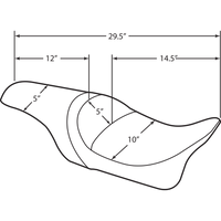 DRAG SPECIALTIES Predator Seat Smooth FLHR '94-'96