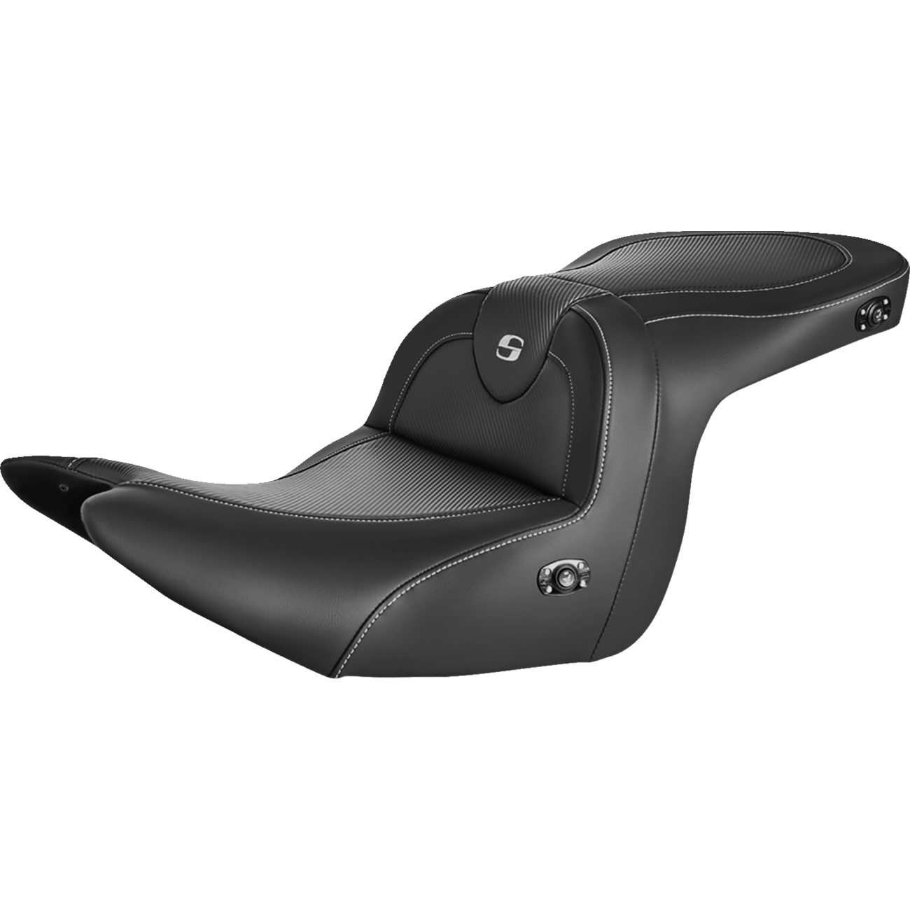 SADDLEMEN Roadsofa™ Carbon Fiber Heated Seat Black without Backrest GL1800 '18-'23 H1807185HCT