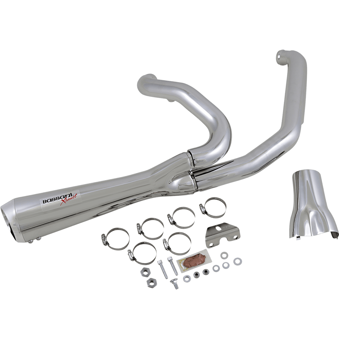 BASSANI XHAUST Short 2:1 Exhaust for FL Chrome 1F42R