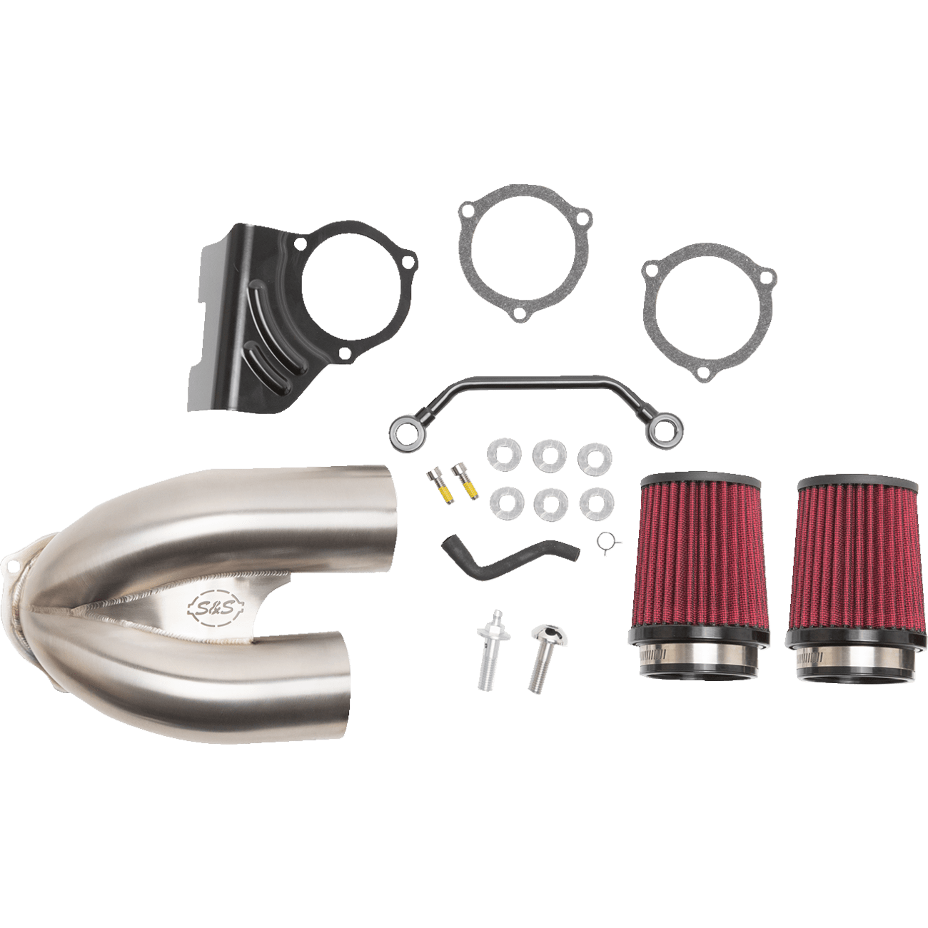 S&S CYCLE Tuned Induction Air Cleaner Kit Stainless Steel 1700635A