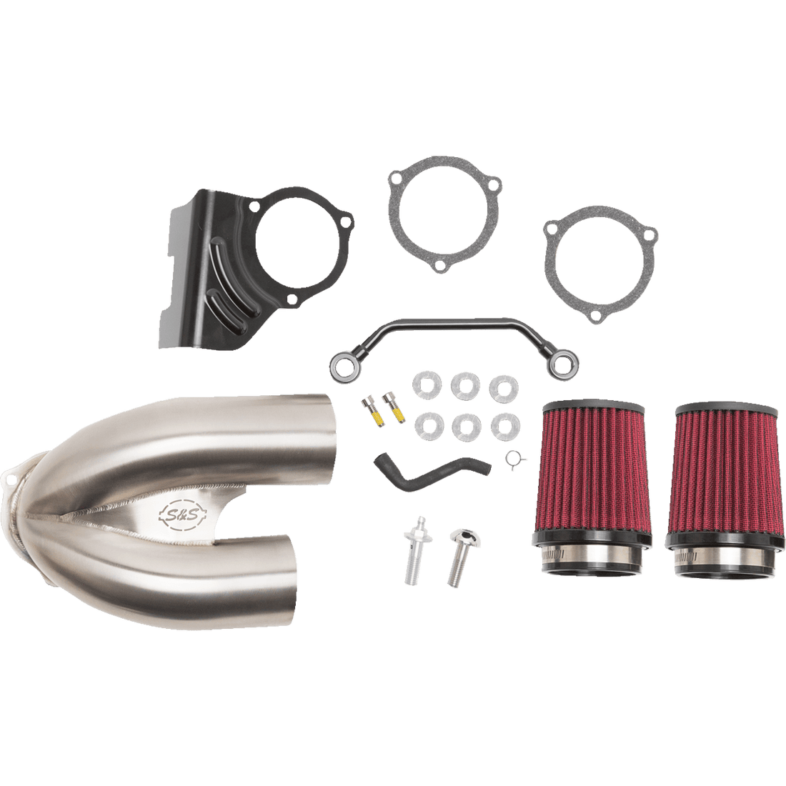 S&S CYCLE Tuned Induction Air Cleaner Kit Stainless Steel 1700635A