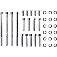 GARDNER-WESTCOTT Bolt Kit Primary/Derby Cover Socket-Head Chrome P101508