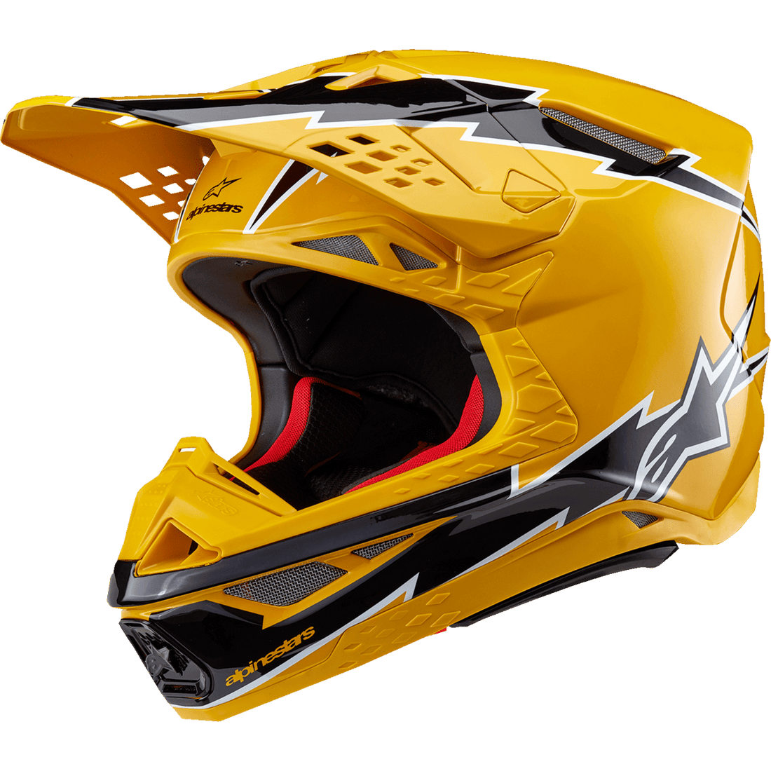 ALPINESTARS Supertech M10 Helmet Ampress MIPS® Gloss Black/Yellow Small 83008231414S