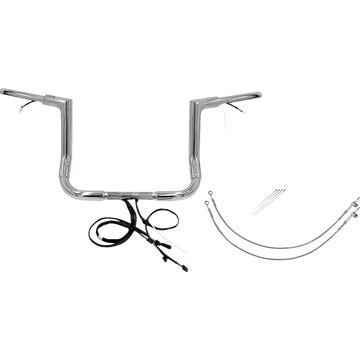 FAT BAGGERS INC. Handlebar Kit Flat Top 12" Chrome 601212