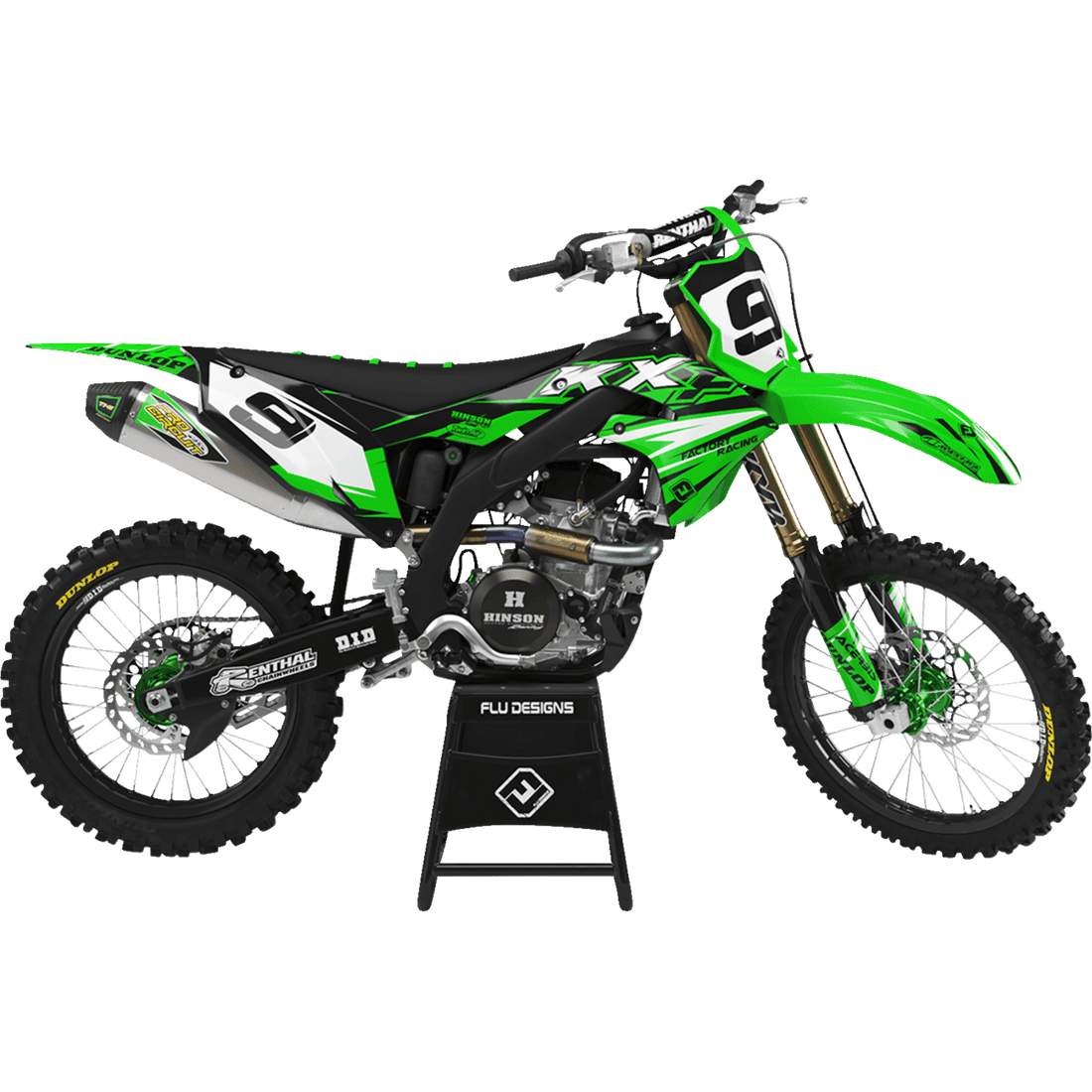 FLU DESIGNS INC. PTS 6 Graphic Kit KX65/KLX110